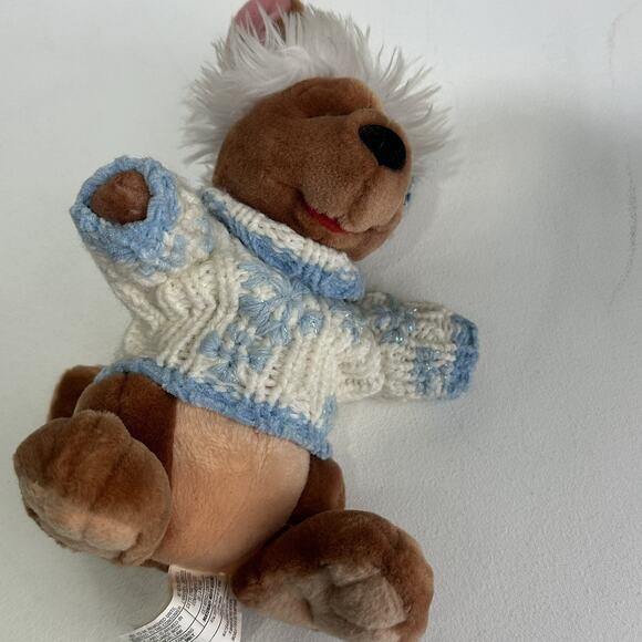 Disney Parks Winnie The Pooh ROO Blue Snowflake Sweater 8" Plush Stuffed Animal - Picture 2 of 9